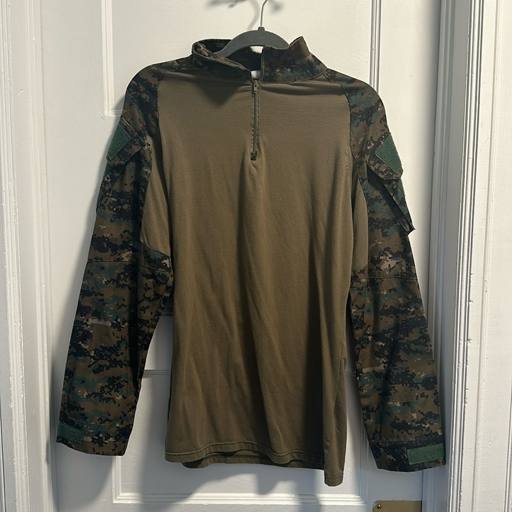 MAGCOMSEN Combat Shirt Men Army T Shirt Long Sleeve Tactical Camo Fishing